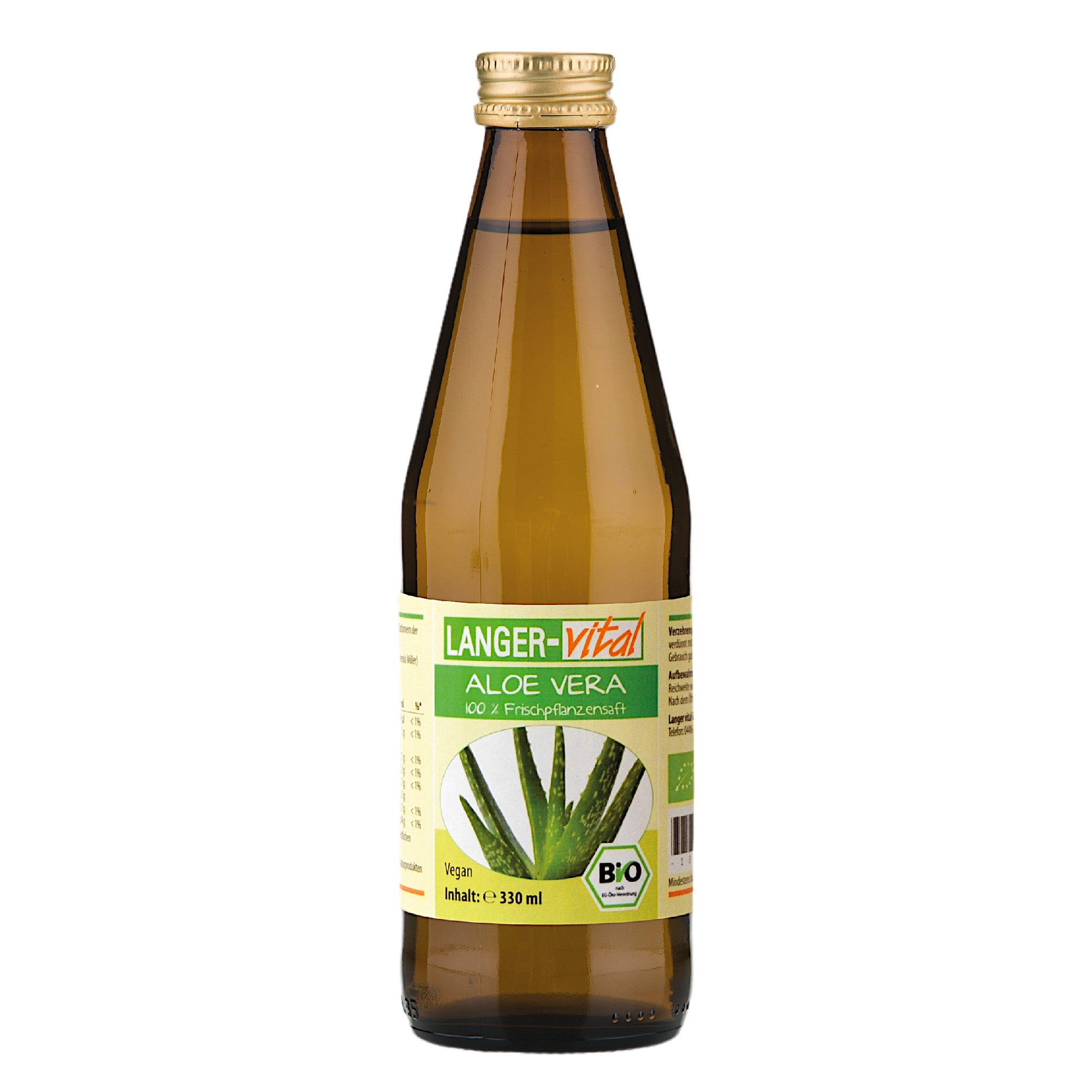 Aloe Vera 100 % Frischpflanzensaft Bio, 330 ml