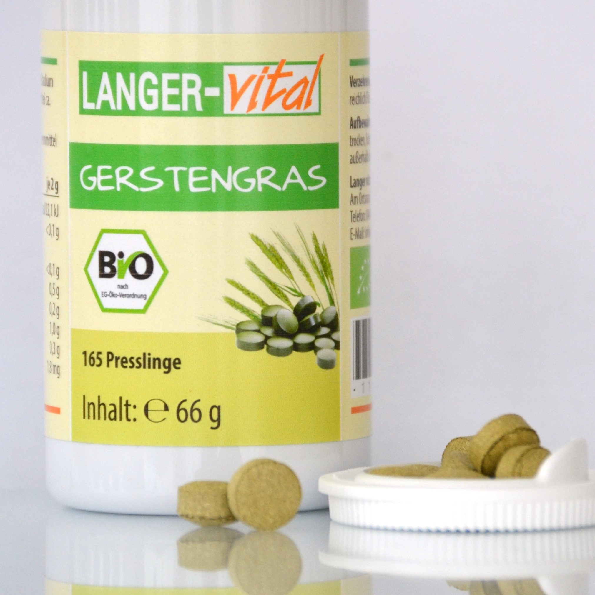 Gerstengras Bio, 165 Presslinge