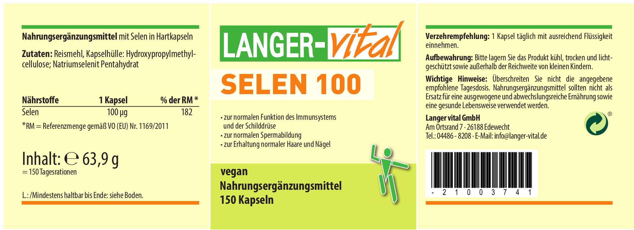 Selen 100, 150 Kapseln