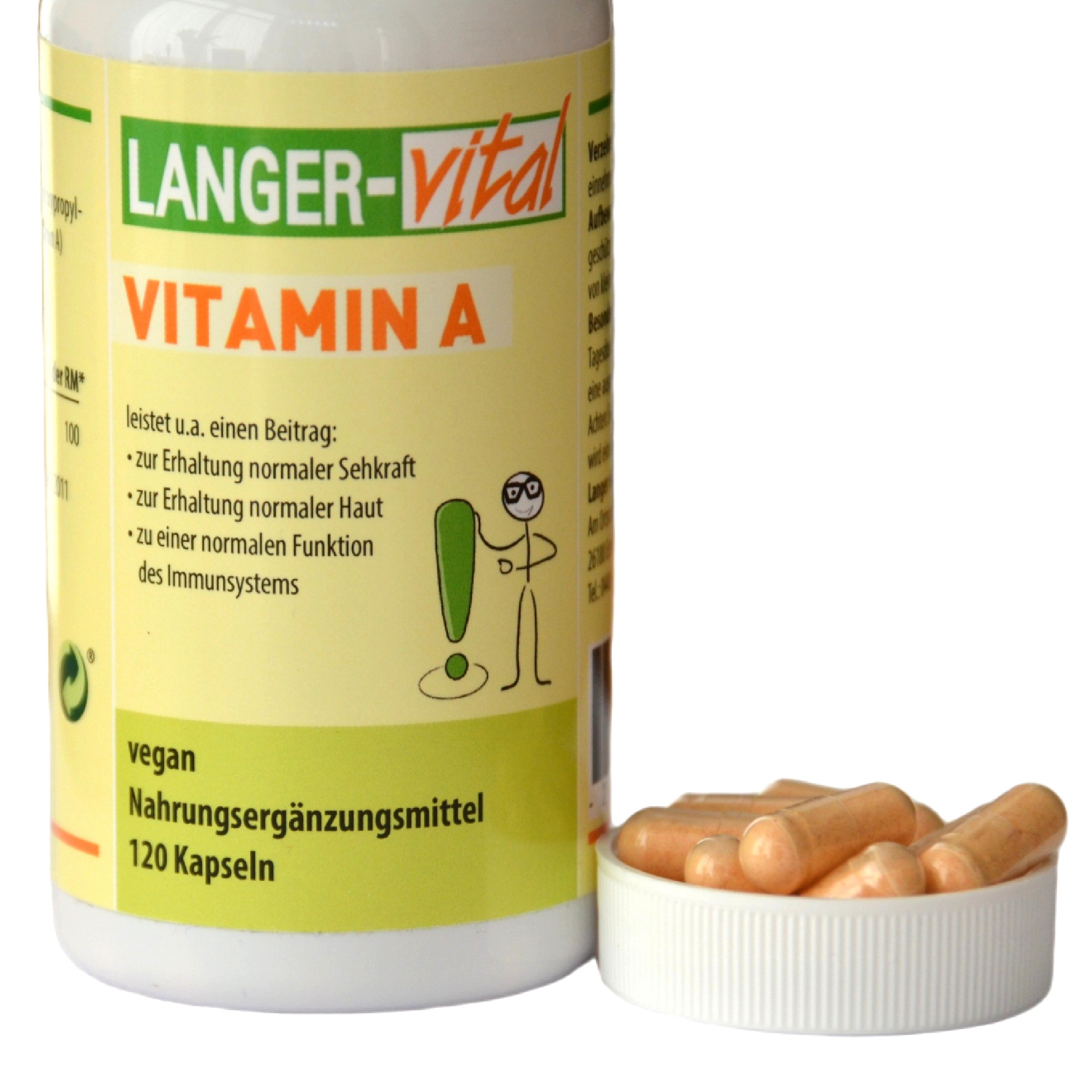 Vitamin A vegan, 120 Cellulose-Kapseln