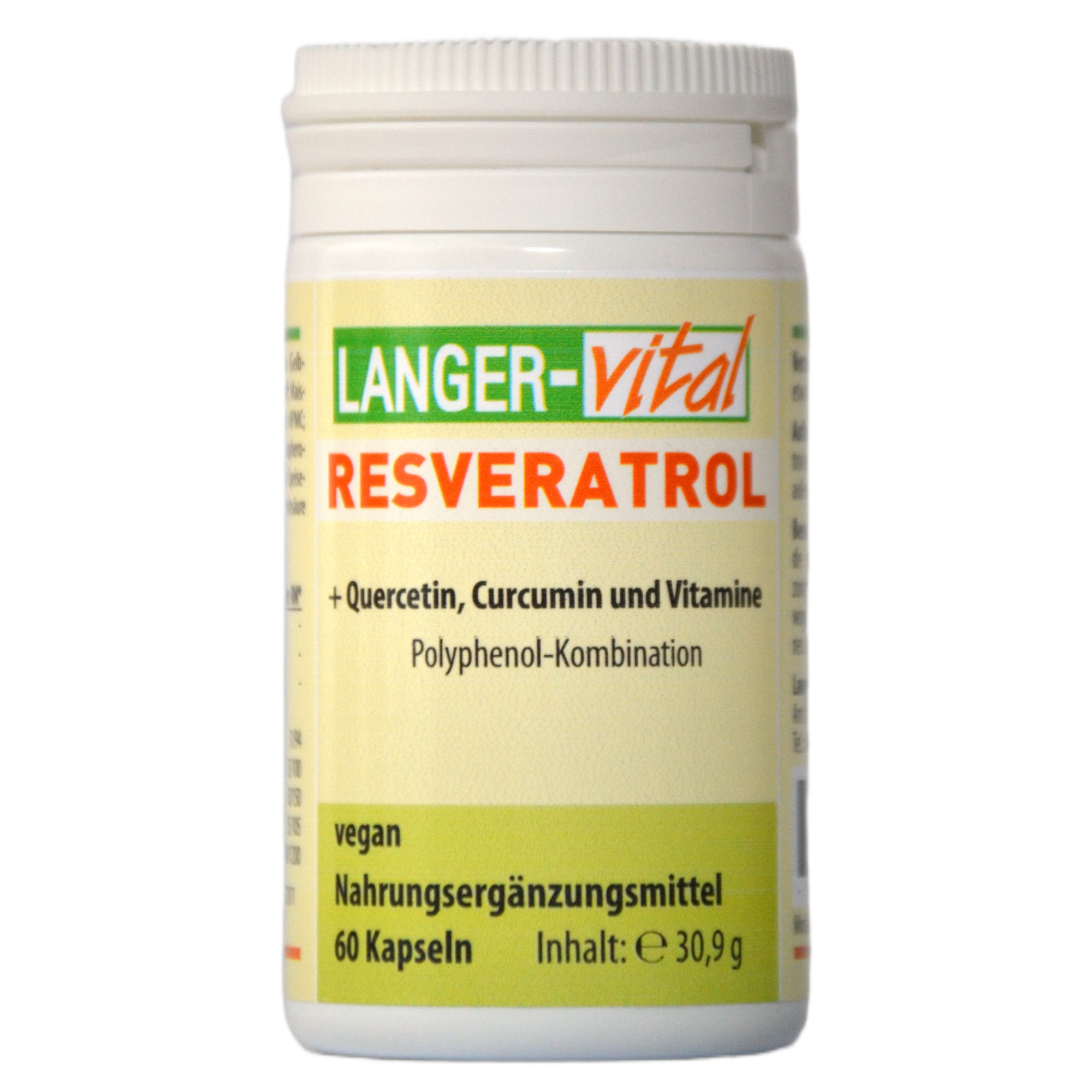 Resveratrol + Quercetin, Curcumin und Vitaminen, 60 Kapseln