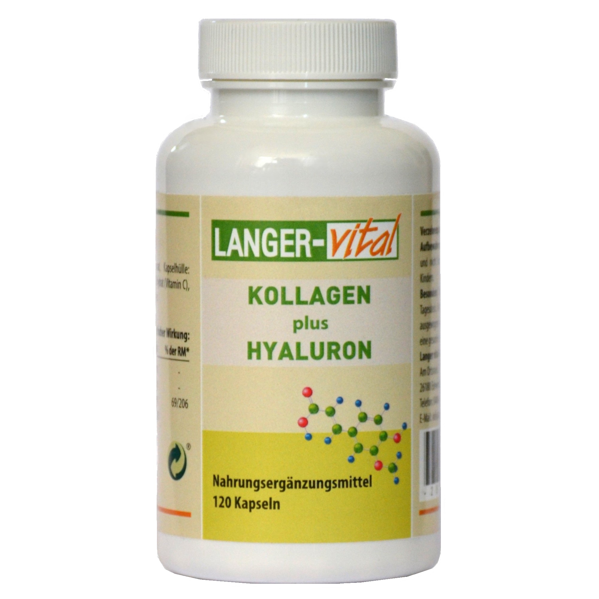 Kollagen plus Hyaluron, 120 Kapseln