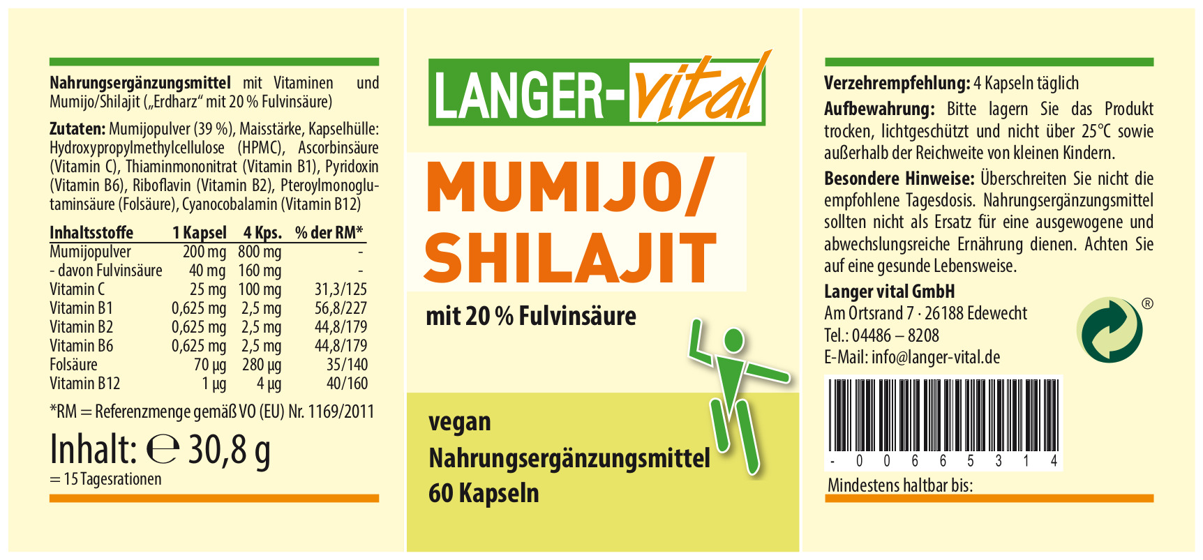 Mumijo/Shilajit, 60 Kapseln