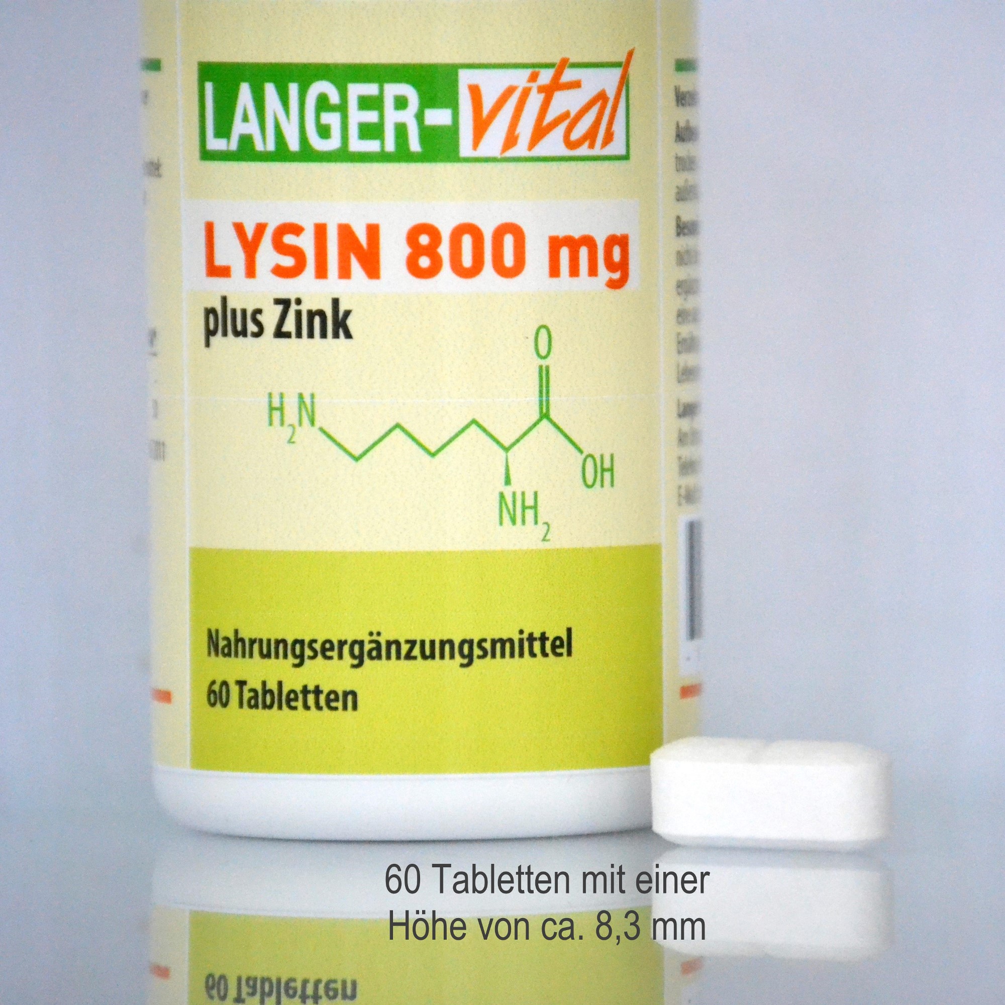 Lysin 800 mg + Zink, 60 Tabletten