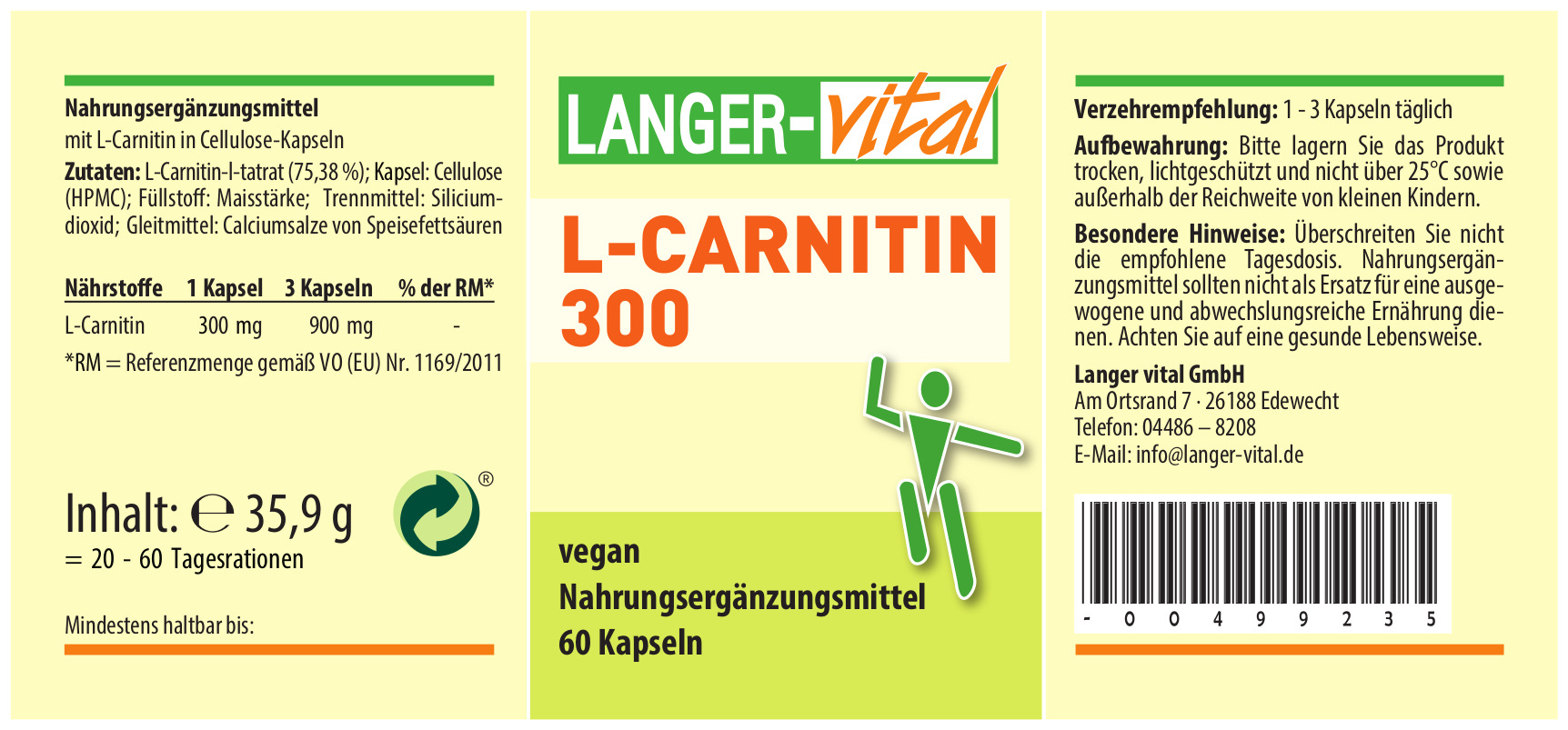 L-Carnitin 300, 60 Kapseln