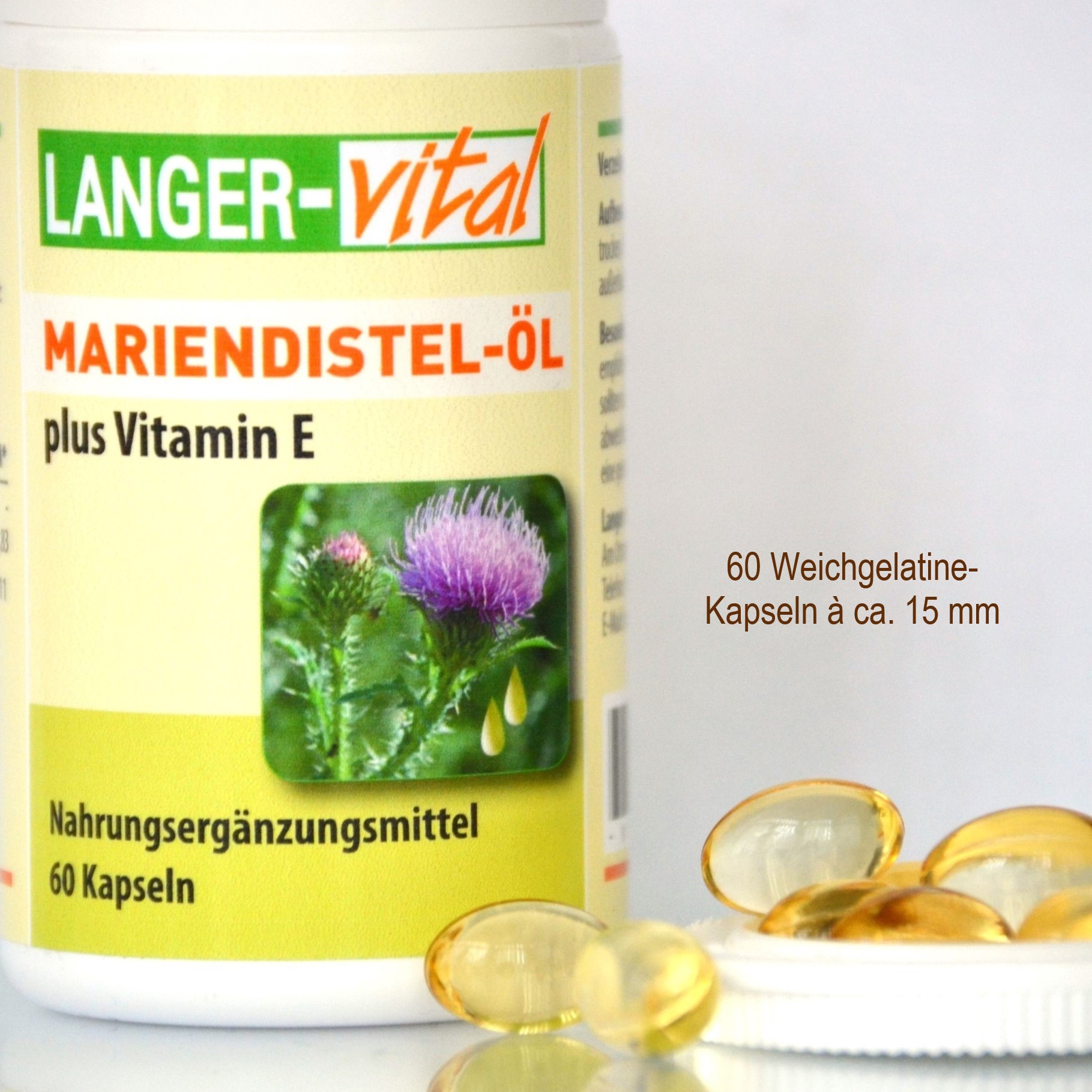 60 Weichgelatine-Kapseln à ca. 15 mm