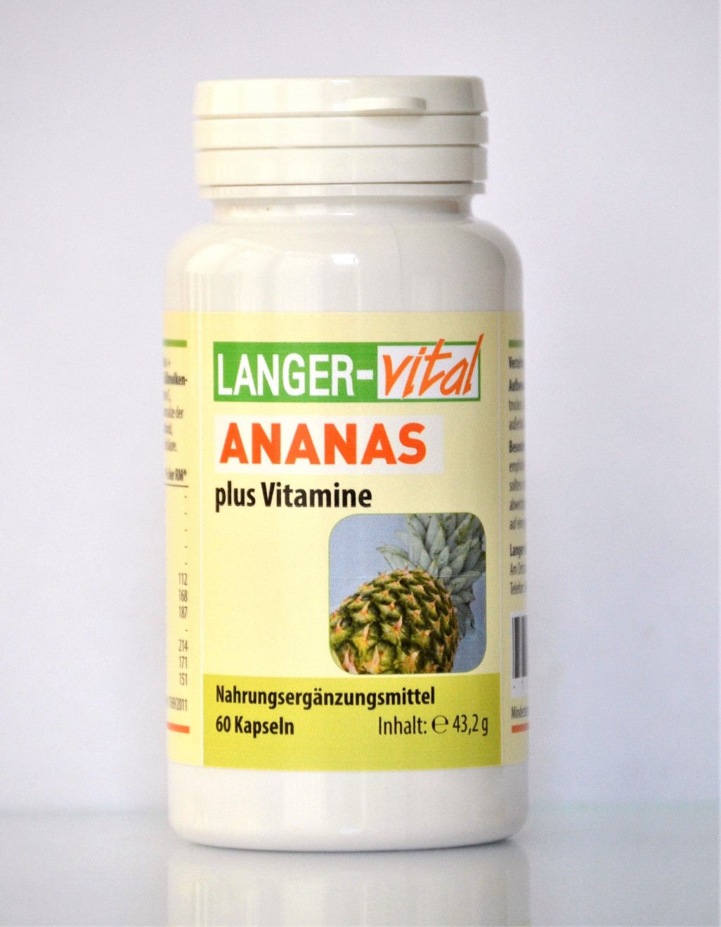 Ananas + Bromelain + Vitamine, 60 Kapseln
