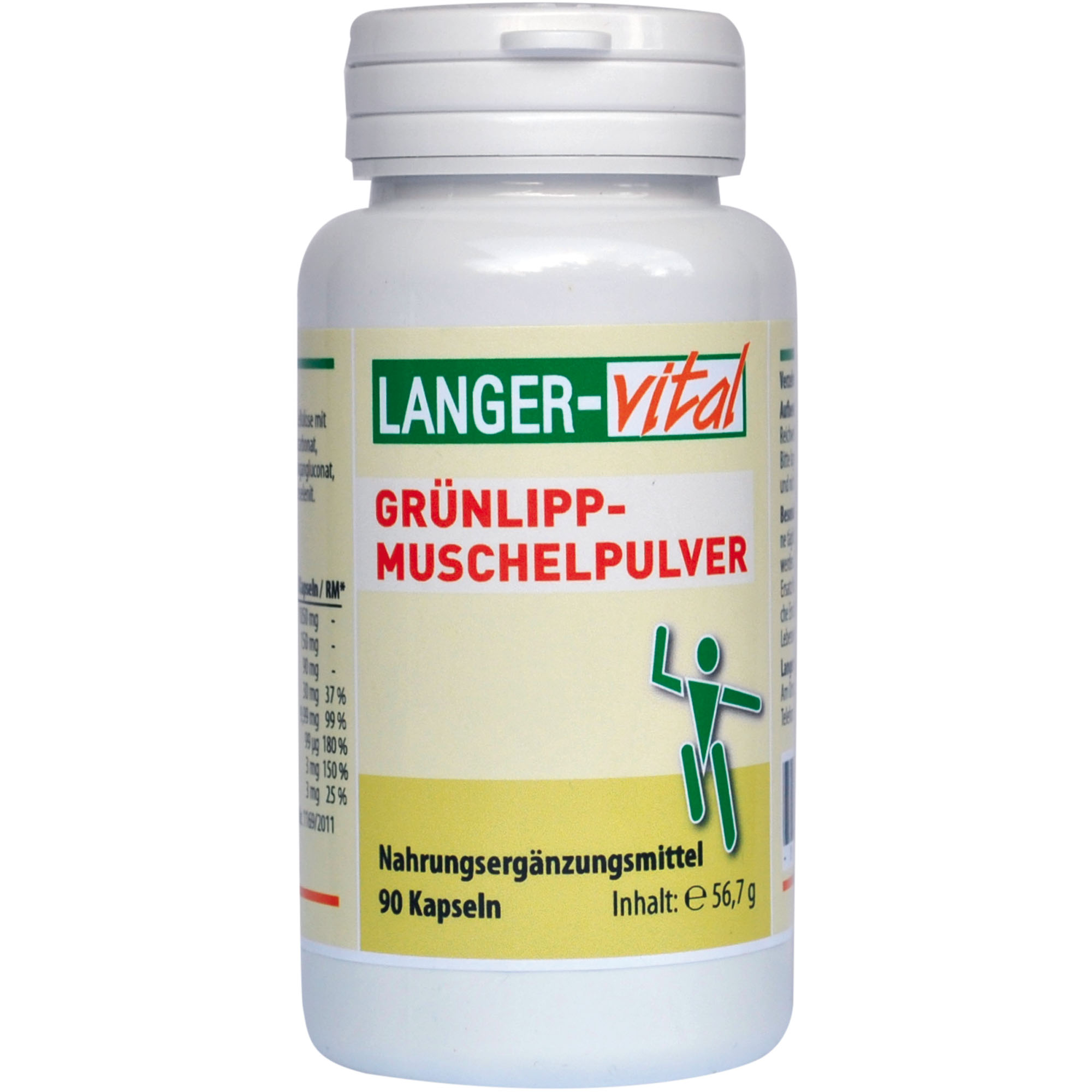 Grünlippmuschelpulver, 90 Kapseln