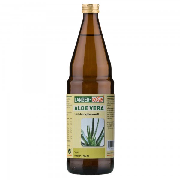 Aloe Vera 100 % Frischpflanzensaft, 750 ml