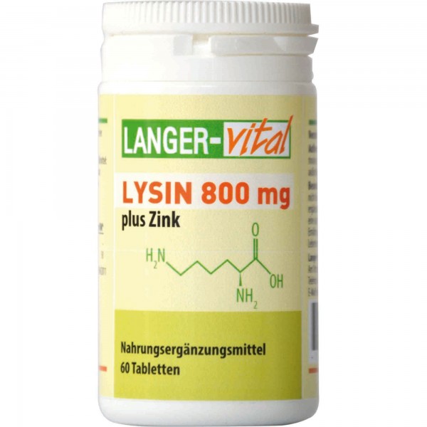 Lysin 800 mg + Zink, 60 Tabletten