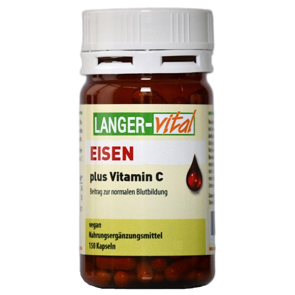 Eisen plus Vitamin C, 150 Kapseln