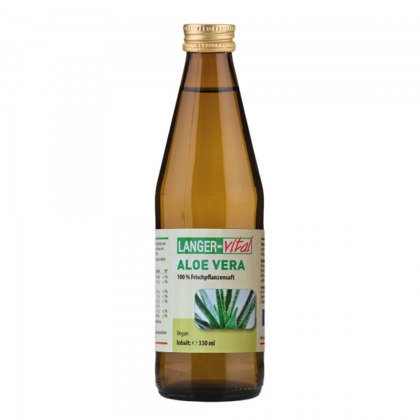 Aloe Vera 100 % Frischpflanzensaft, 330 ml
