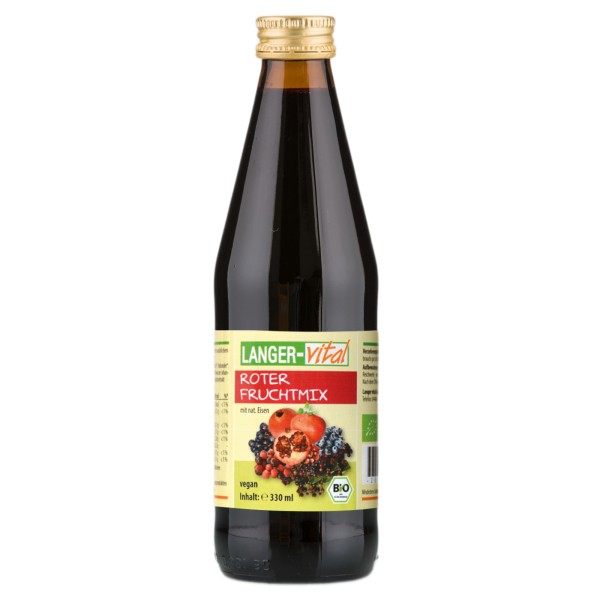 Roter Fruchtmix + nat. Eisen Fruchtsaft Bio, 330 ml