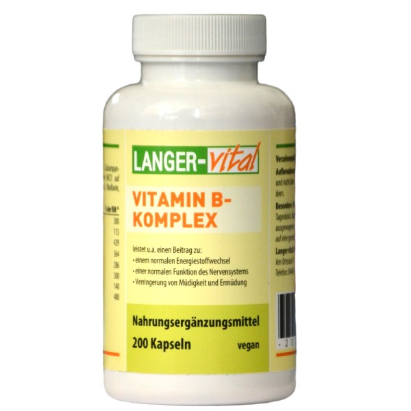 Vitamin B-Komplex vegan, 200 Kapseln